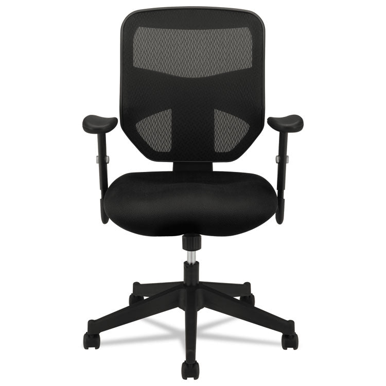 HON® VL531 Mesh High-Back Task Chair with Adjustable Arms, Supports Up to 250 lb, 18" to 22" Seat Height, Black (BSXVL531MM10)