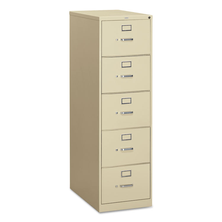 HON® 310 Series Vertical File, 5 Legal-Size File Drawers, Putty, 18.25" x 26.5" x 60" (HON315CPL) Each
