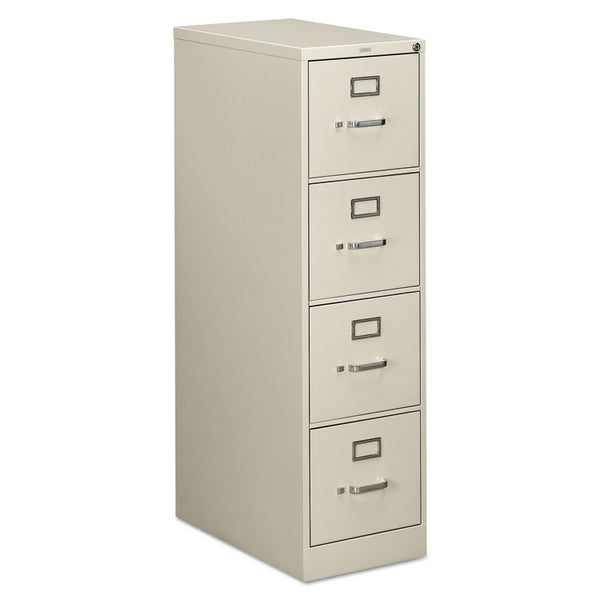 HON® 510 Series Vertical File, 4 Letter-Size File Drawers, Light Gray, 15" x 25" x 52" (HON514PQ)
