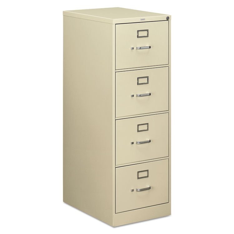 HON® 510 Series Vertical File, 4 Legal-Size File Drawers, Putty, 18.25" x 25" x 52" (HON514CPL)