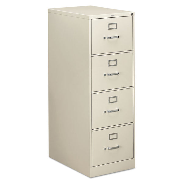 HON® 310 Series Vertical File, 4 Legal-Size File Drawers, Light Gray, 18.25" x 26.5" x 52" (HON314CPQ)
