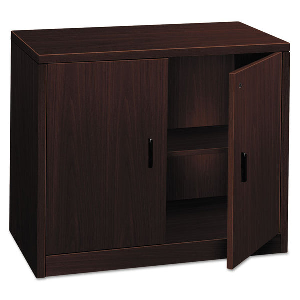 HON® 10500 Series Storage Cabinet w/Doors, 36w x 20d x 29.5h, Mahogany (HON105291NN)