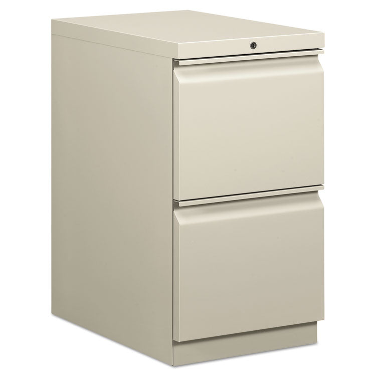 HON® Brigade Mobile Pedestal, Left or Right, 2 Letter-Size File Drawers, Light Gray, 15" x 22.88" x 28" (HON33823RQ)