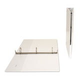 Universal® Economy Round Ring View Binder, 3 Rings, 1.5" Capacity, 11 x 8.5, White (UNV20972)