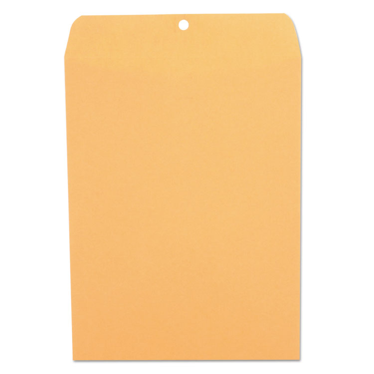 Universal® Kraft Clasp Envelope, #90, Square Flap, Clasp/Gummed Closure, 9 x 12, Brown Kraft, 100/Box (UNV35264)