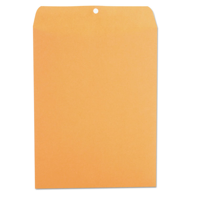 Universal® Kraft Clasp Envelope, #93, Square Flap, Clasp/Gummed Closure, 9.5 x 12.5, Brown Kraft, 100/Box (UNV35265)