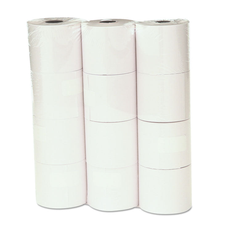 Universal® Impact and Inkjet Print Bond Paper Rolls, 0.5" Core, 2.25" x 130 ft, White, 12/Pack (UNV35715GN)