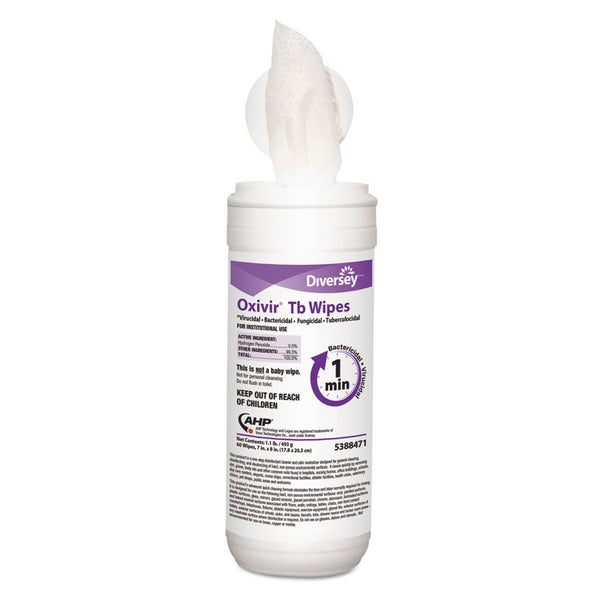 Diversey™ Oxivir TB Disinfectant Wipes, 11 x 12, White, 160/Bucket, 4 Buckets/Carton (DVO5627427)
