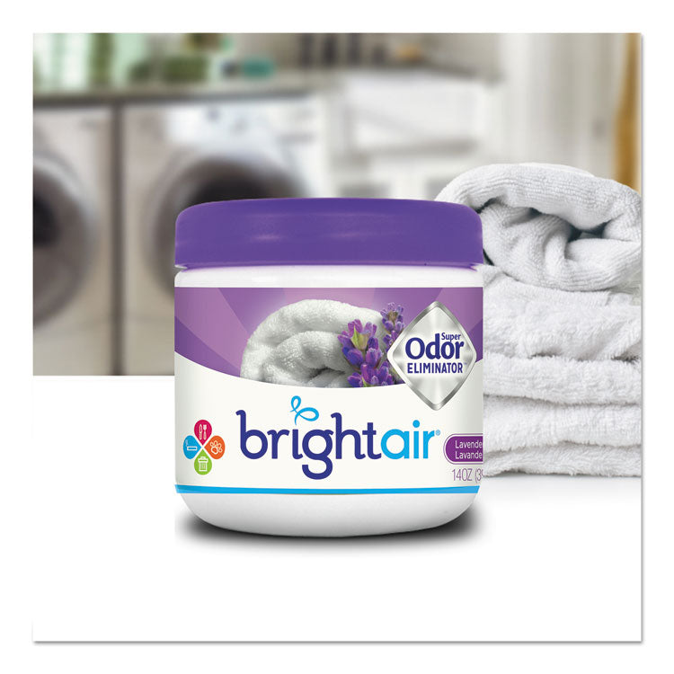 BRIGHT Air® Super Odor Eliminator, Lavender and Fresh Linen, Purple, 14 oz Jar (BRI900014) Each