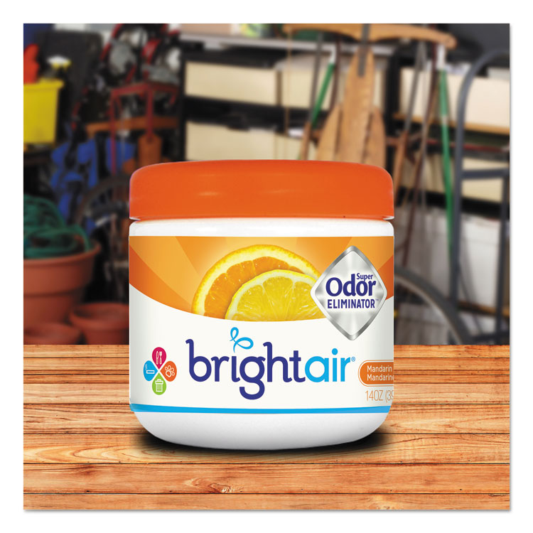 BRIGHT Air® Super Odor Eliminator, Mandarin Orange and Fresh Lemon, 14 oz Jar (BRI900013EA)