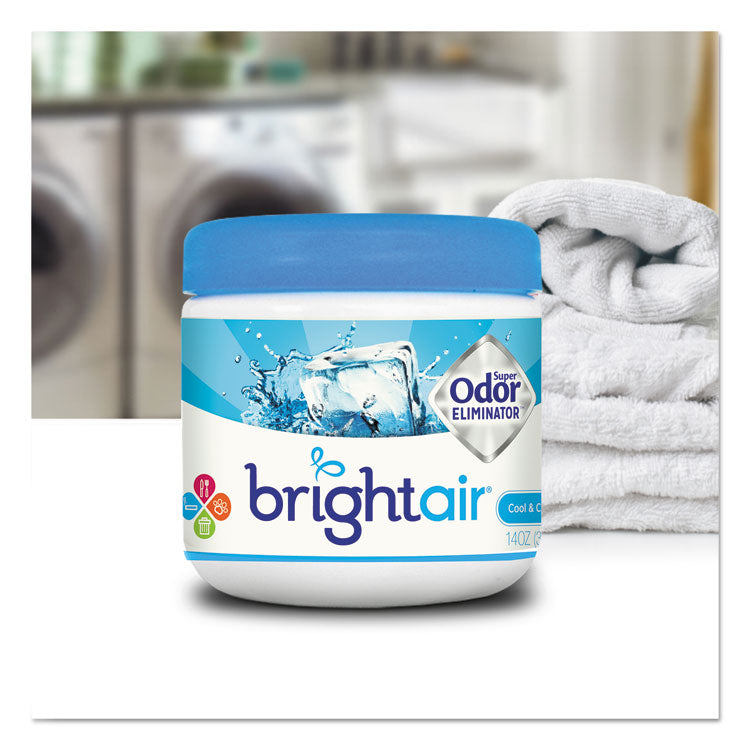 BRIGHT Air® Super Odor Eliminator, Cool and Clean, Blue, 14 oz Jar (BRI900090EA)