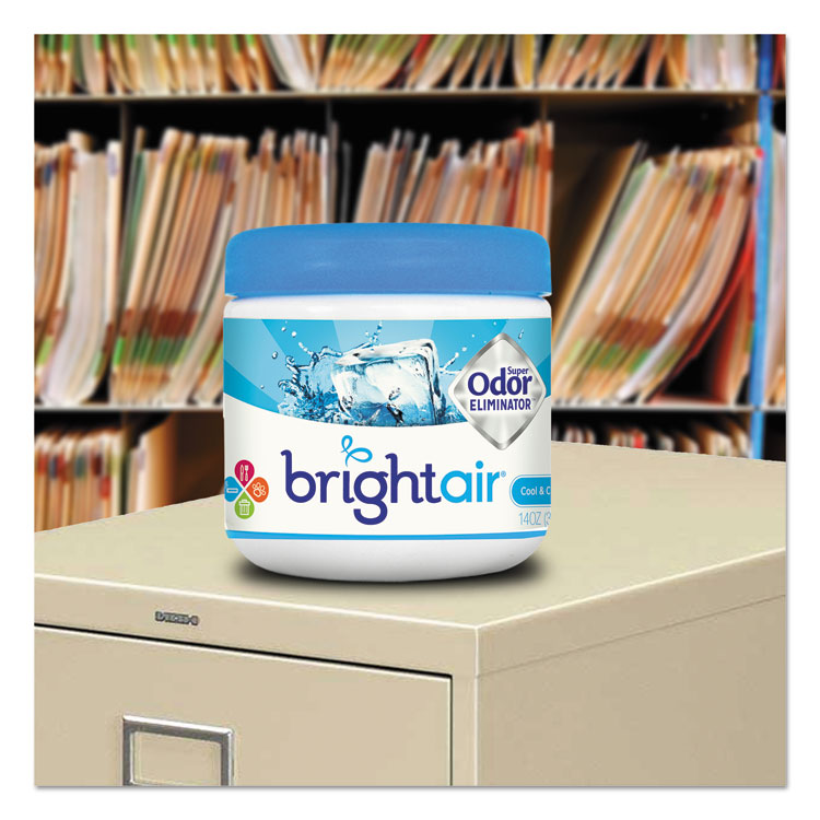 BRIGHT Air® Super Odor Eliminator, Cool and Clean, Blue, 14 oz Jar (BRI900090EA)