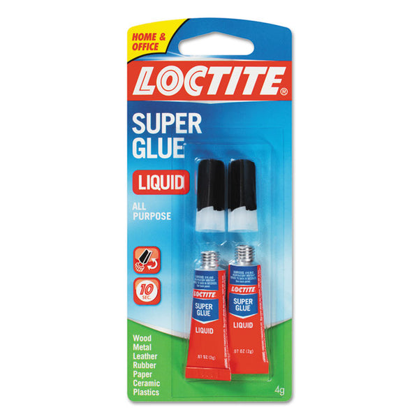Loctite® Super Glue Liquid Tubes, 0.07 oz, Dries Clear, 2/Pack (LOC1363131) Pack of 2