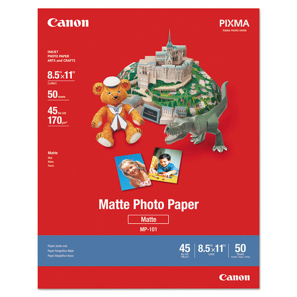 Canon® Photo Paper Plus, 8.5 mil, 8.5 x 11, Matte White, 50/Pack (CNM7981A004)