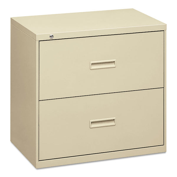 HON® 400 Series Lateral File, 2 Legal/Letter-Size File Drawers, Putty, 36" x 18" x 28" (BSX482LL)