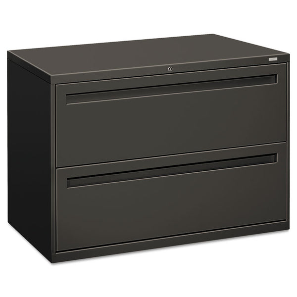 HON® Brigade 700 Series Lateral File, 2 Legal/Letter-Size File Drawers, Charcoal, 42" x 18" x 28" (HON792LS)