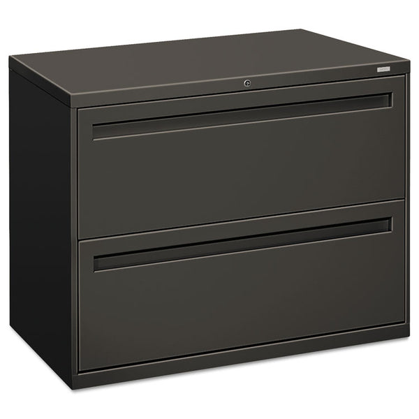 HON® Brigade 700 Series Lateral File, 2 Legal/Letter-Size File Drawers, Charcoal, 36" x 18" x 28" (HON782LS)