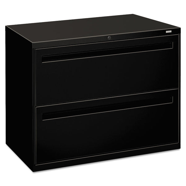 HON® Brigade 700 Series Lateral File, 2 Legal/Letter-Size File Drawers, Black, 36" x 18" x 28" (HON782LP)