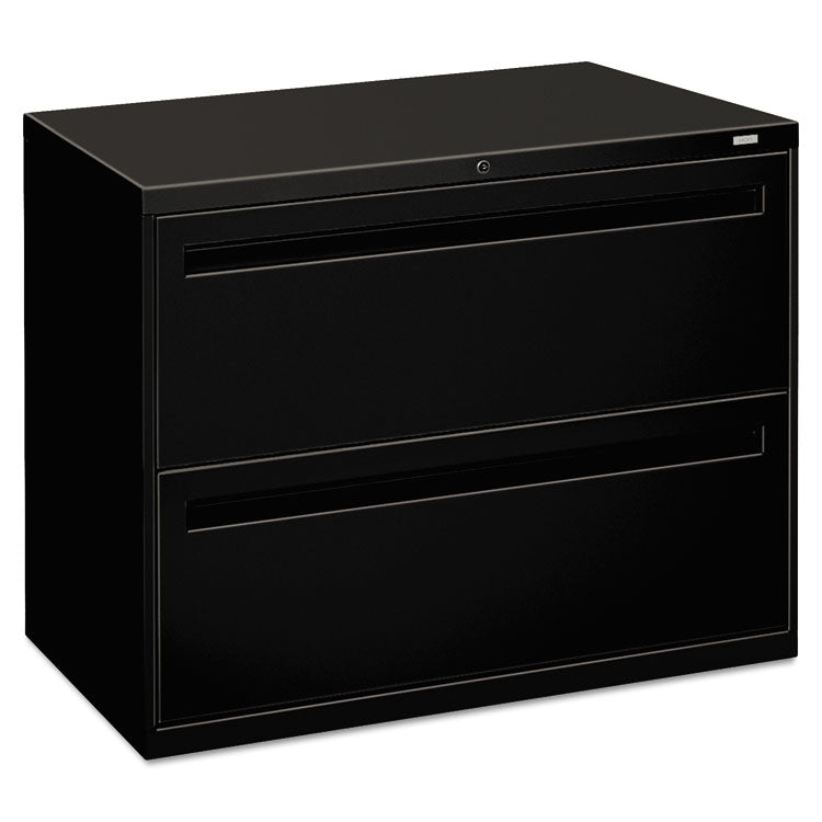 HON® Brigade 700 Series Lateral File, 2 Legal/Letter-Size File Drawers, Black, 36" x 18" x 28" (HON782LP) Each