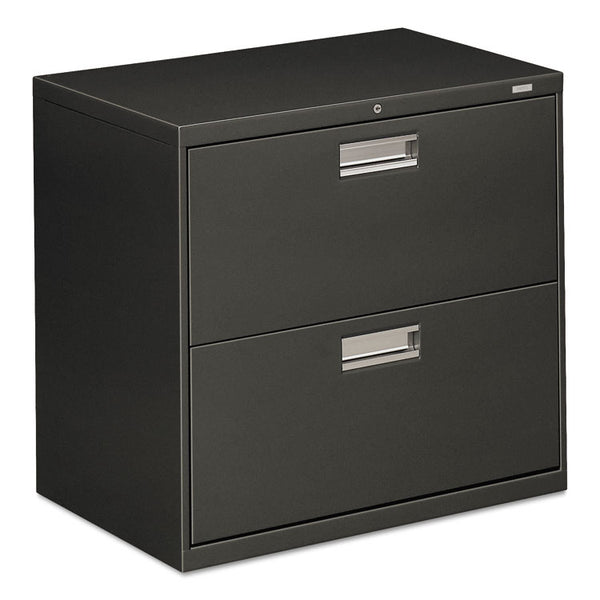 HON® Brigade 600 Series Lateral File, 2 Legal/Letter-Size File Drawers, Charcoal, 30" x 18" x 28" (HON672LS)