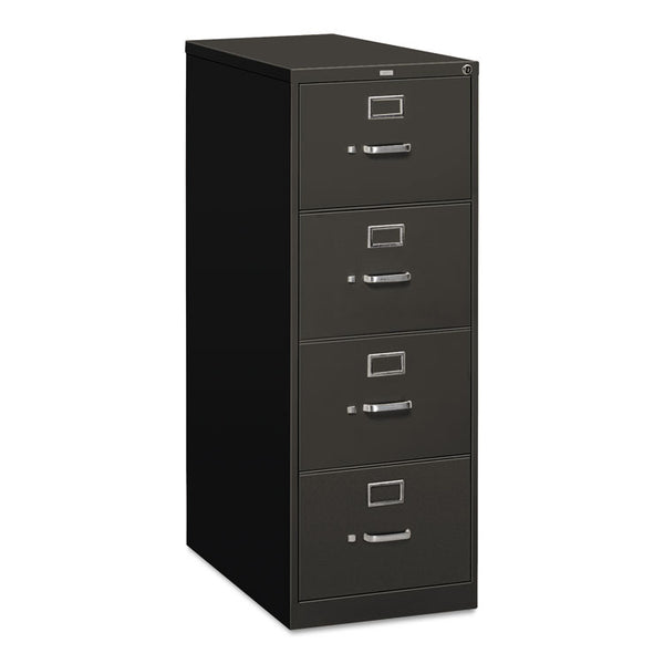 HON® 310 Series Vertical File, 4 Legal-Size File Drawers, Charcoal, 18.25" x 26.5" x 52" (HON314CPS)