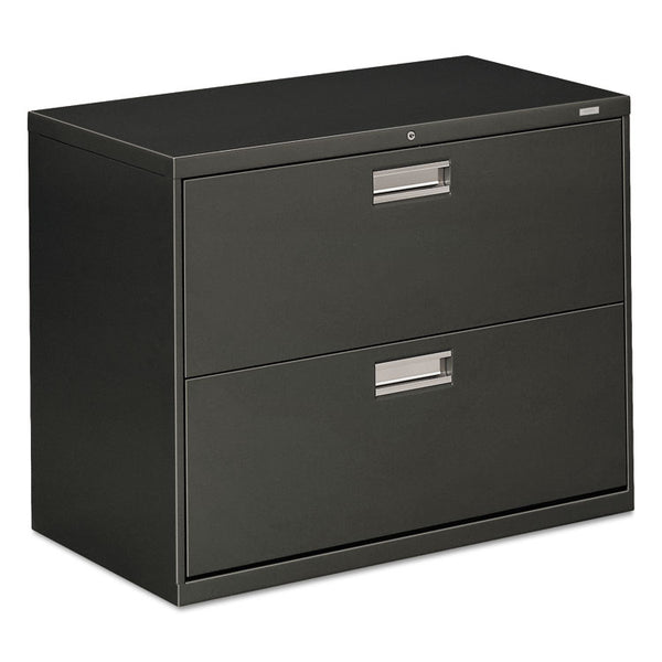 HON® Brigade 600 Series Lateral File, 2 Legal/Letter-Size File Drawers, Charcoal, 36" x 18" x 28" (HON682LS)