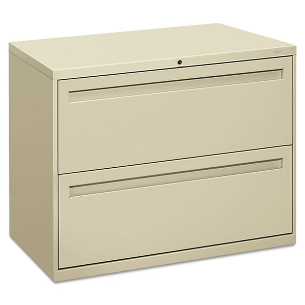 HON® Brigade 700 Series Lateral File, 2 Legal/Letter-Size File Drawers, Putty, 36" x 18" x 28" (HON782LL)