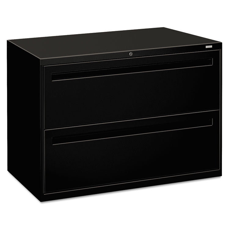 HON® Brigade 700 Series Lateral File, 2 Legal/Letter-Size File Drawers, Black, 42" x 18" x 28" (HON792LP)