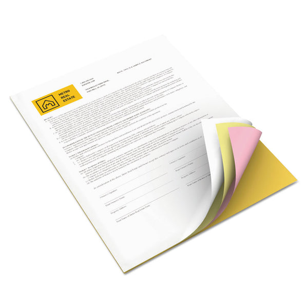 xerox™ Revolution Carbonless 4-Part Paper, 8.5 x 11, White/Canary/Pink/Goldenrod, 5,000/Carton (XER3R12430)