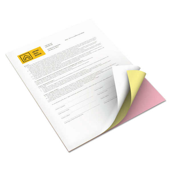 xerox™ Revolution Carbonless 3-Part Paper, 8.5 x 11, Pink/Canary/White, 5,010/Carton (XER3R12424)