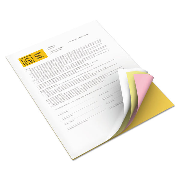 xerox™ Vitality Multipurpose Carbonless 4-Part Paper, 8.5 x 11, Goldenrod/Pink/Canary/White, 5,000/Carton (XER3R12856)