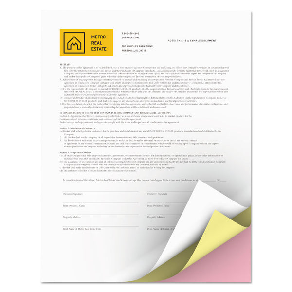 xerox™ Revolution Carbonless 3-Part Paper, 8.5 x 11, Pink/Canary/White, 5,010/Carton (XER3R12424)