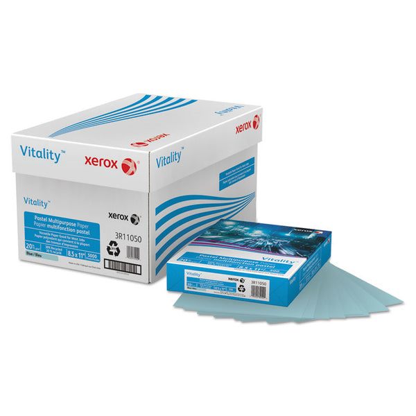 xerox™ Multipurpose Pastel Colored Paper, 20 lb Bond Weight, 8.5 x 11, Blue, 500/Ream (XER3R11050)