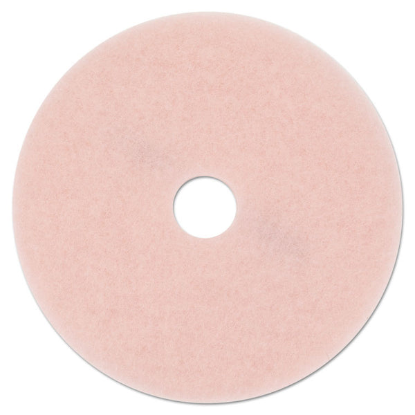3M™ Ultra High-Speed Eraser Floor Burnishing Pad 3600, 27" Diameter, Pink, 5/Carton (MMM25863)