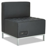 Alera® Alera QUB Series Powered Armless L Sectional, 26.38w x 26.38d x 30.5h, Black (ALEQB8116P)