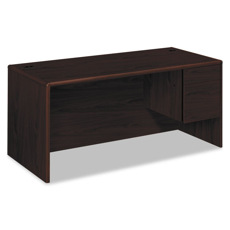 HON 10700 Series "L" Desk, 3/4 Right Pedestal, 66w x 30d x 29.5h, Mahogany (HON10783RNN)