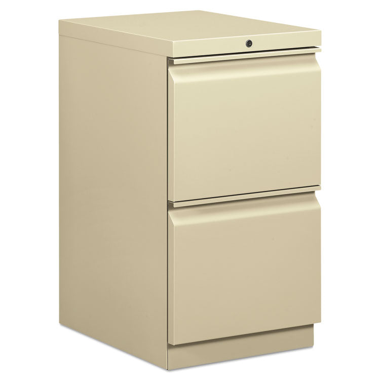 HON® Brigade Mobile Pedestal, Left or Right, 2 Letter-Size File Drawers, Putty, 15" x 19.88" x 28" (HON33820RL)