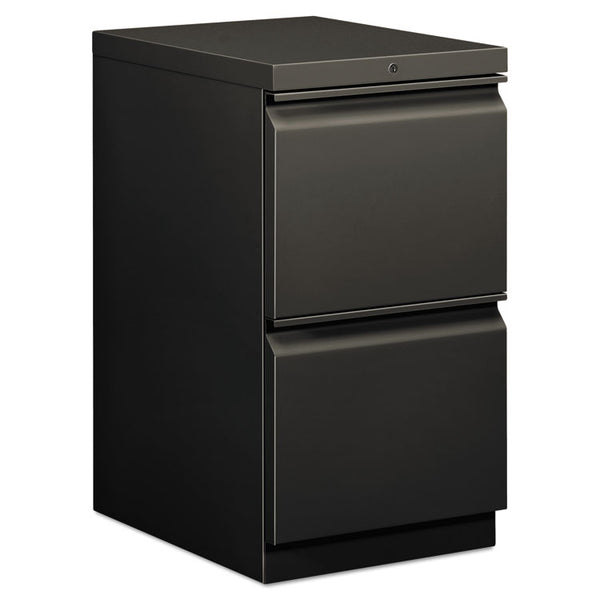 HON® Brigade Mobile Pedestal, Left or Right, 2 Letter-Size File Drawers, Charcoal, 15" x 19.88" x 28" (HON33820RS)