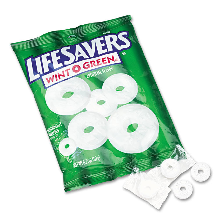 LifeSavers® Hard Candy Mints, Wint-O-Green, Individually Wrapped, 6.25 oz Bag (LFS88504) 1 Bag