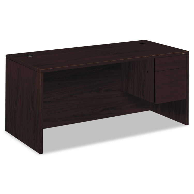 HON 10500 Series "L" Right 3/4 Height Pedestal Desk, 66w x 30d x 29.5h, Mahogany (HON10583RNN)