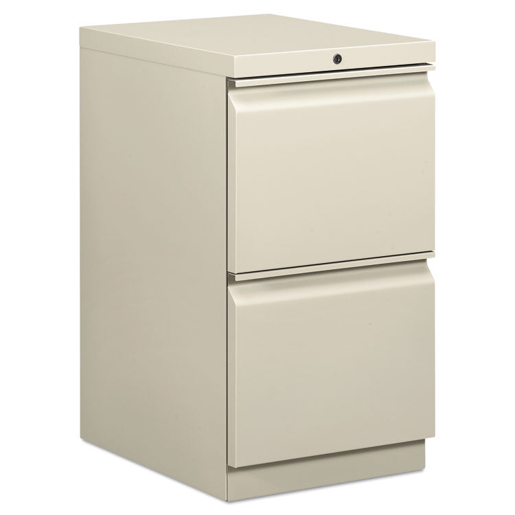 HON® Brigade Mobile Pedestal, Left or Right, 2 Letter-Size File Drawers, Light Gray, 15" x 19.88" x 28" (HON33820RQ)