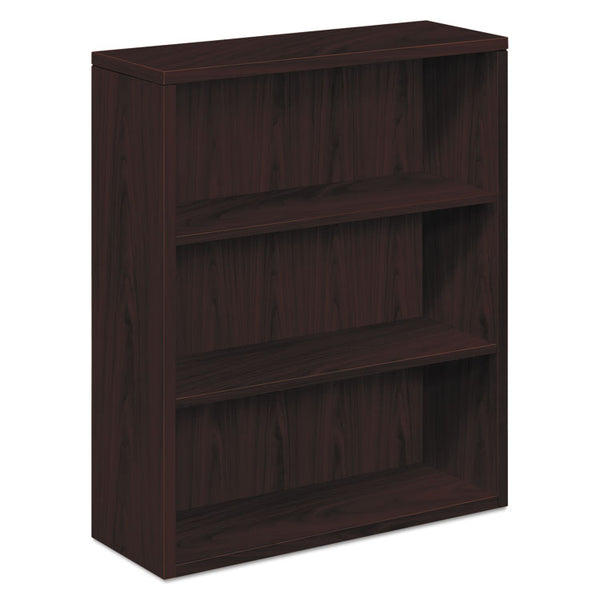 HON® 10500 Series Laminate Bookcase, Three-Shelf, 36w x 13.13d x 43.38h, Mahogany (HON105533NN)