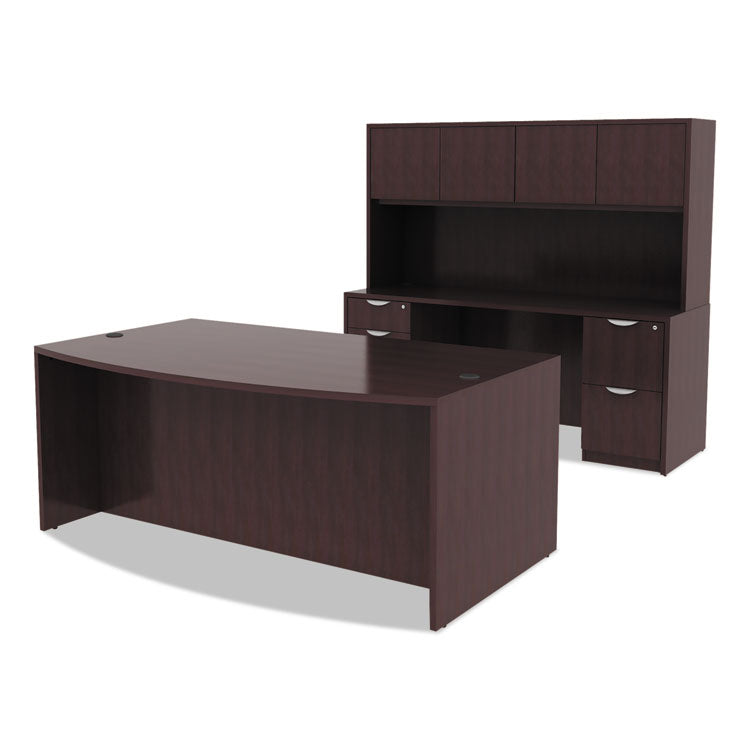 Alera® Alera Valencia Series Bow Front Desk Shell, 71" x 41.38" x 29.63", Espresso (ALEVA227236ES)