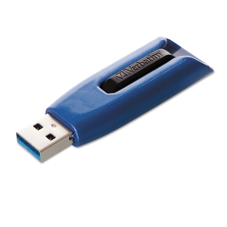 Verbatim® V3 Max USB 3.0 Flash Drive, 64 GB, Blue (VER49807)