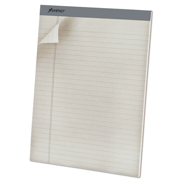 Ampad® Pastel Writing Pads, Wide/Legal Rule, Dove Gray Headband, 50 Gray 8.5 x 11.75 Sheets, Dozen (TOP20620)