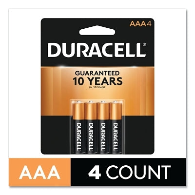 Duracell CopperTop Alkaline Battery, AAA, 1.5V, 4/PK (243-MN2400B4Z) 4 EA / CD