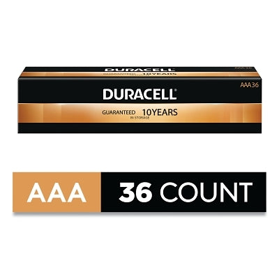 Duracell CopperTop Alkaline Battery, AAA, 36 Pack (243-MN24936) 144 EA / CA