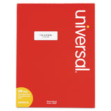 Universal® White Labels, Inkjet/Laser Printers, 1 x 2.63, White, 30/Sheet, 250 Sheets/Pack (UNV80120) Pack of 7500