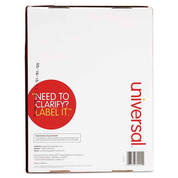 Universal® White Labels, Inkjet/Laser Printers, 2 x 4, White, 10/Sheet, 250 Sheets/Box (UNV80004)