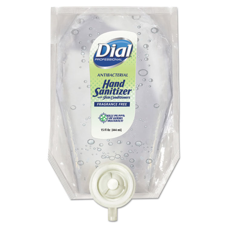 Dial® Professional Antibacterial Gel Hand Sanitizer Refill for Versa Dispenser, Fragrance-Free, 15 oz, 6/Carton (DIA12258CT) Case of 6